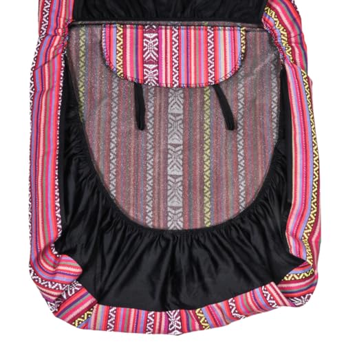 Fundas de asiento para coche de estilo étnico rosa, pack de 4 piezas de tela acolchada 7