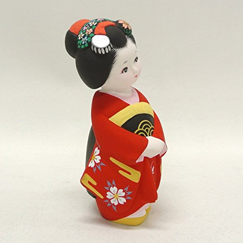 Amazon.co.jp: 博多人形 童物 舞妓 源慶作 (赤色) : ホーム＆キッチン