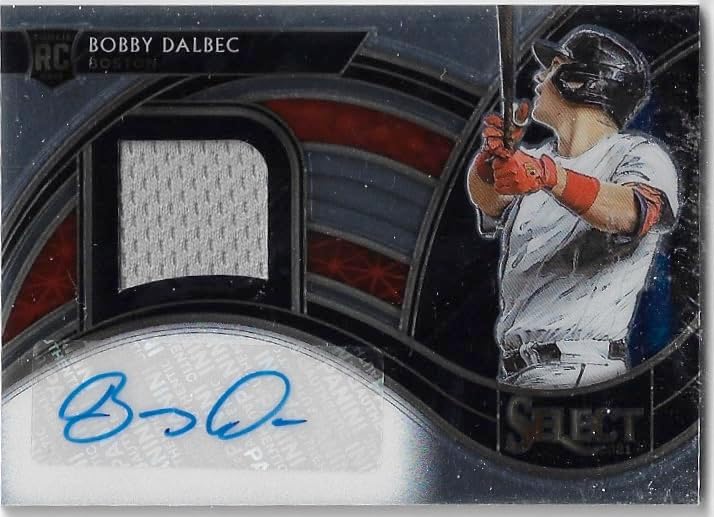 Bobby Dalbec Autographed & Serial Numbered #093/299 Autographed RPA Game Used Jersey Relic Memorabilia Rookie Card Collectible Baseball Card - 2021 Panini Select Baseball Card #RJA-BD (Red Sox)