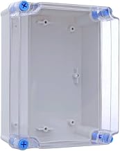 Waterproof IP67 Transparent Junction Box, Clear Plastic Solar Enclosure With Blue Screws, Electronic Project Housing (180X130X100)