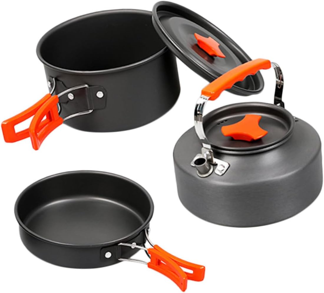 Portable Picnic Set Pot Camping Cooking Utensils Kit Outdoor Picnic Cooking Pan Camping Cookware Set