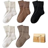 Womens Solid Mid-Calf Socks, Casual Soft Comfy Warm Socks for Fall & Winter, Women's Socks for Daily Wear (Style G)