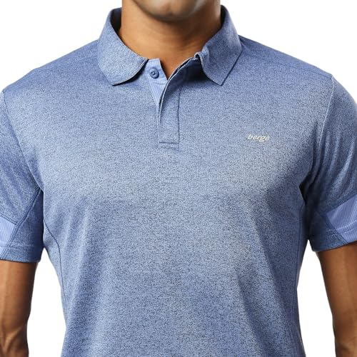 Image of berge' New Mens Melange Polyester Dry Fit Collar Polo Tshirts for Men, Quick Drying & Breathable Fabric, Gym Wear & Workout Tees|Collar Tshirt for Men|Slim Fit Half Sleeve Tshirt|Polo Neck Tshirts