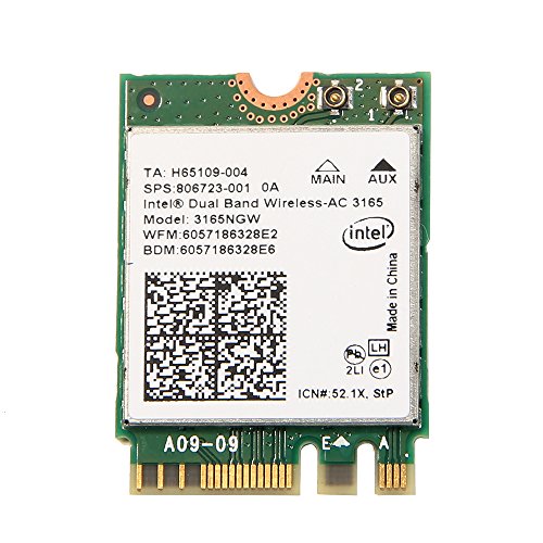 Image of Intel 3165 3165NGW 3165AC Dual Band Wireless AC + Bluetooth4.0 Mini NGFF wifi card 802.11AC 3165 Wireless Wifi Card