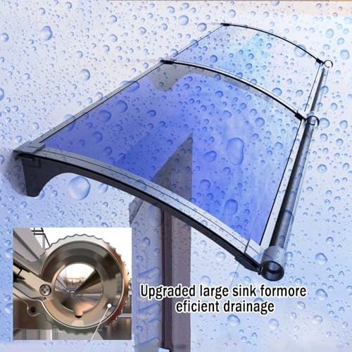 Auvent de porte-fenêtre en polycarbonate robuste et durable
