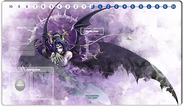 New DTCG Duel Playmat Digimon Lilithmon Trading Card Game TCG CCG Mat Pad + Free Bag ZD002-267-SM