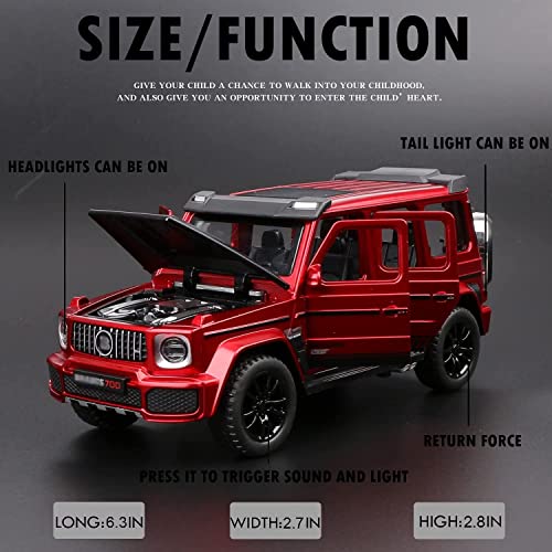 Image of Alloy Car Model Diecasts Metal Toy with Sound /Light /Pull-Back Off-Road Vehicles Car Model Collection Kids Toys Gift Multicolor Pack of 1 (1 /32 Brabus RED)