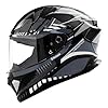 HEADFOX Sharp Track Full Face Bluetooth Helmet for Bike | Waterproof Smart Helmet for Men & Women | Built-in Bluetooth for Calls, ENC, Music & GPS | Voice Assist | ISI Certified