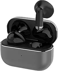 H'MASTON Fone De Ouvido Sem Fio Tws Fone Bluetooth 5.3 com Microfone Caixa de metal Liga De Zinco Tipo-C Cancelamento de Ruidos Rs-13 (Preto)