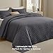 Bedsure King Quilt - Charcoal Bedspread King Size & Lightweight Comforter, Modern Coverlet with Clover Pattern, Ultra Soft All-Season Bedding, 106 x 96 Inches