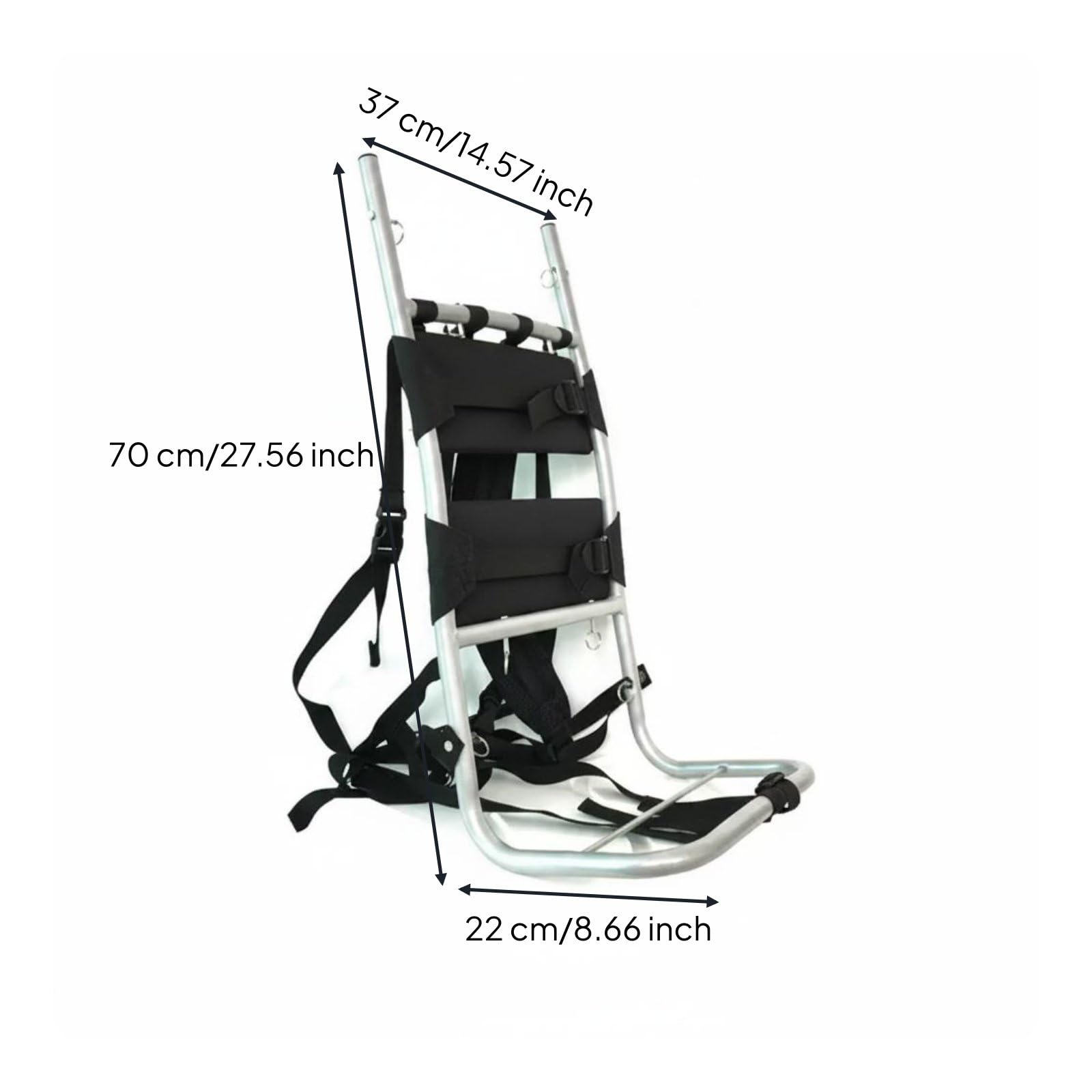 rockible Telaio Zaino in Alluminio Supporto Zaino Struttura Portapacchi Schienale Trasporto Leggero Portatile Comodo per Lunghe Distanze Adatto per Trekking, Standard - Grande