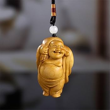 七福神 布袋尊 木製 木彫り 置物 仏像 縁起物 桧木 木彫り 布袋尊 布袋様 七福神 丸 一点もの 縁起物 金運