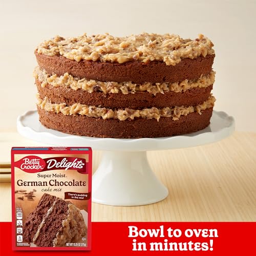 Image of Betty Crocker Delights Super Moist, German Chocolate, Cake Mix, 13.25 oz (Pack of 12)