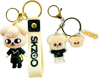 2 PCS Keychain Cartoon Keychain Cute Animal Keyring Keychains Pendant Pendant Keyring for Stray FansMulticolor