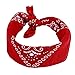 Bandana - Pack of Bandanas - 12 Red Cotton Bandanas by Funny Party Hats