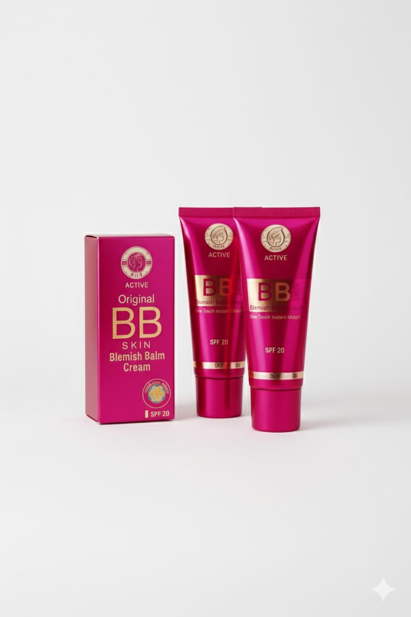 Active Glow Original BB Skin Blemish Balm Cream with SPF 20, 2-in-1 Tinted Moisturizer, Pack of 2, 120gm-picture-22
