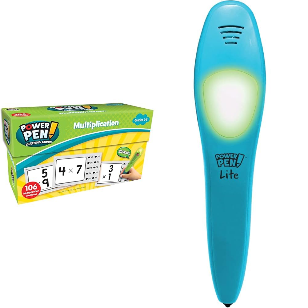 Teacher Created Resources Power Pen Learning Cards: Multiplication (6459) Medium with Power Pen(r) Lite