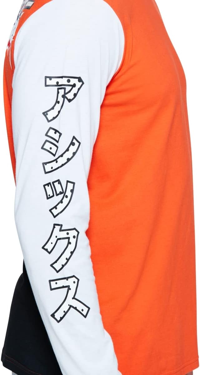 ASICS Tiger Men's Long Sleeve T-Shirt Clothes, M, Koi/Speech Print