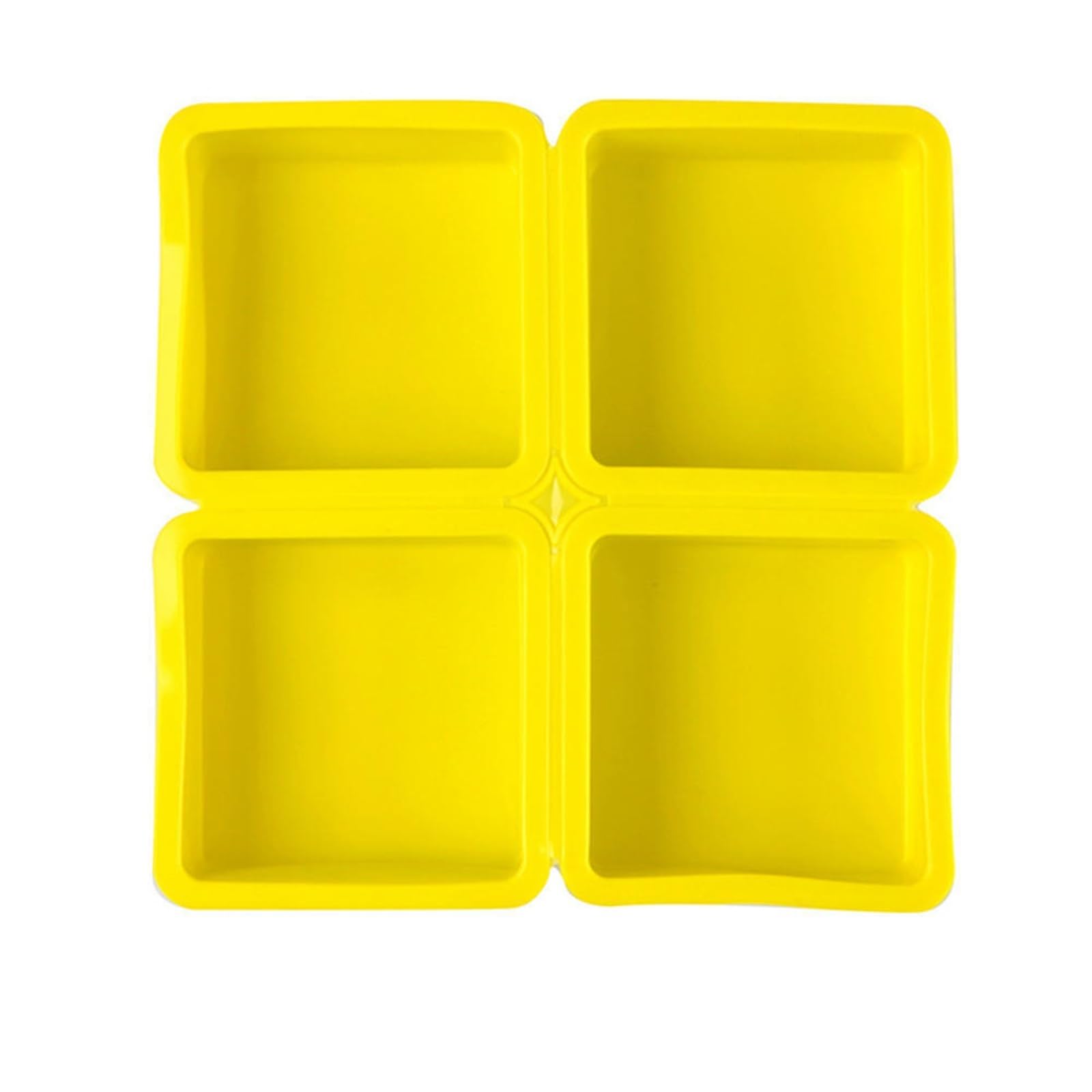 4 Cavity Silicone Soap Molds Handmade Making Supplies Round Oval Square Heart DIY Plaster Resin Candle Tools for Making Soaps Bar(Color4)