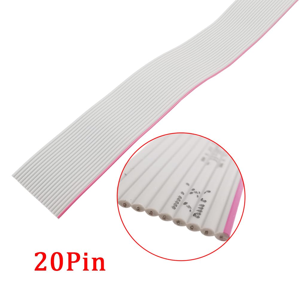 5M 1.27mm Pitch Grey Flat Ribbon Cable Connector 14/16/20/26/30/34/40/50/60 Pin 28AWG Flexible Wire for IDC FC 2.54MM Connectors (60Pin)
