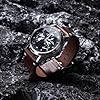 Berfine Genuine Leather Watch Strap,Vintage Handmade Quick Release Watch Band for Men Women,18mm Dark Brown #3