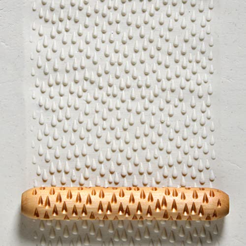 MKM Pottery Tools Wood Hand Rollers for Clay (HR-64 Rain)