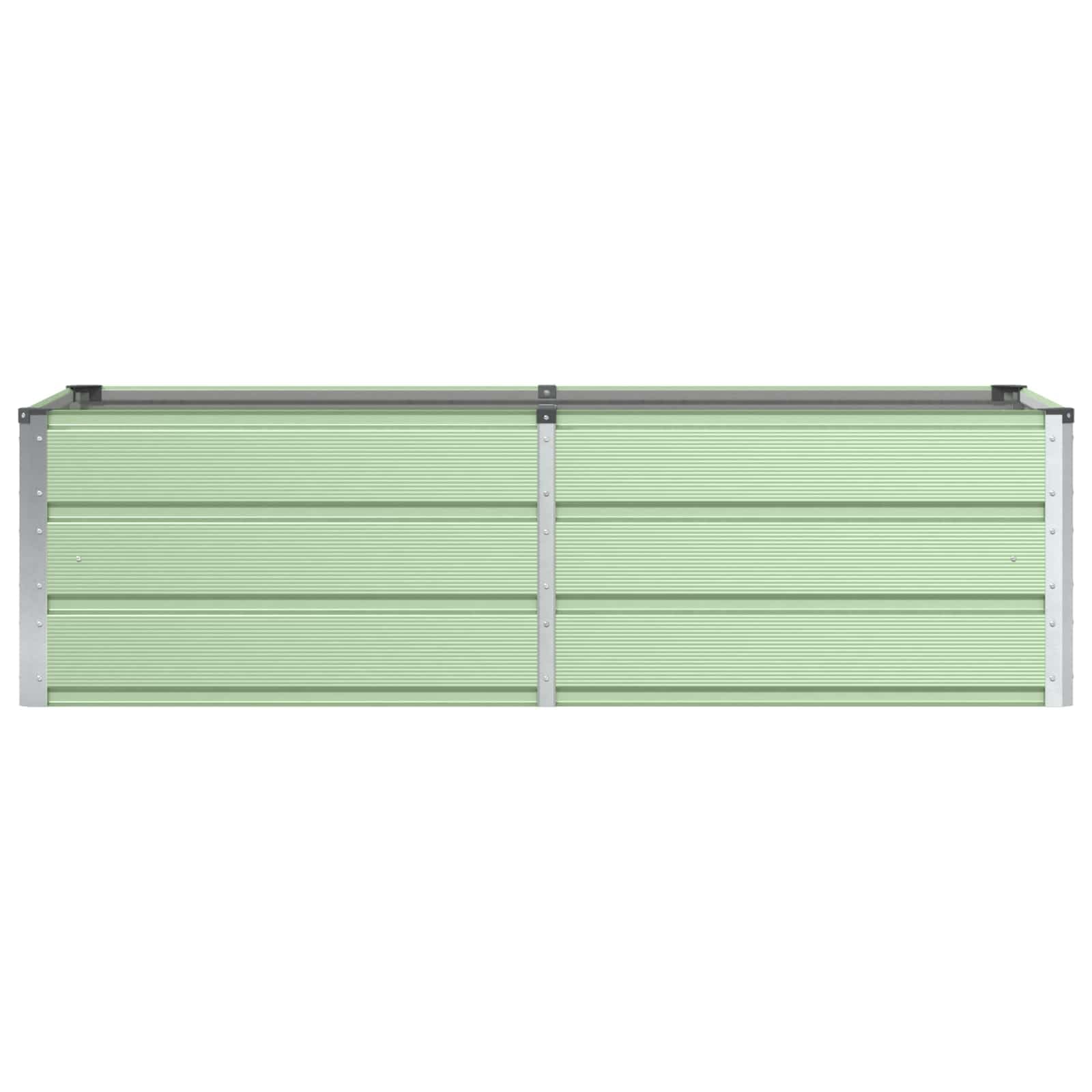 Donica Ogrodowa 160x80x45 cm Stal Zielona Nowoczesna Doniczka Zewnętrzna Wewnętrzna Duża Skrzynia Tarasowa Wytrzymała Industrialna Dekoracja