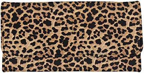 Boatee Leopard Womens Trifold Wallet Credit Card Holder Wallet Fashion Clutch Long Purse Pouch for Girls