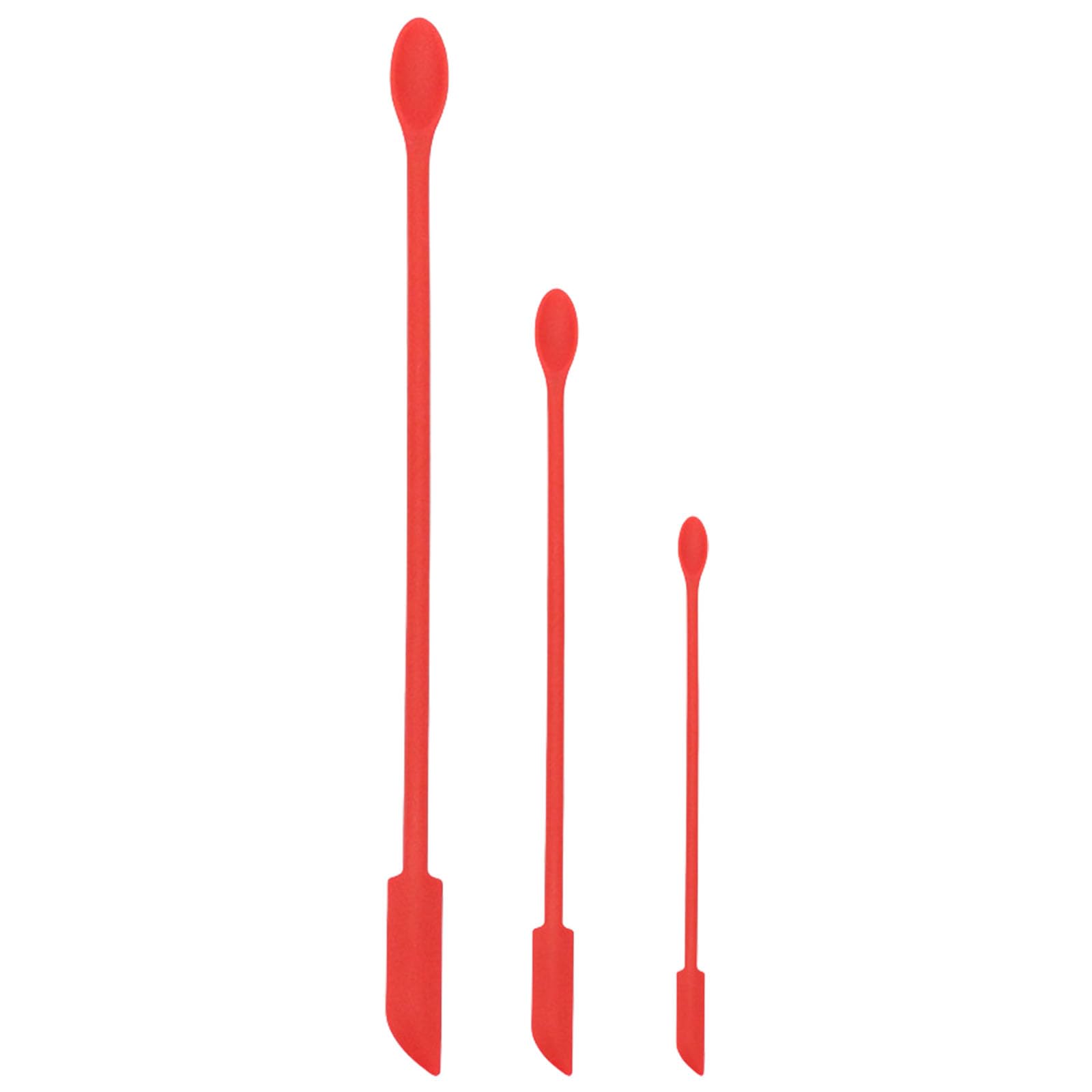 Kalttoy 5pc Flexible Silicone Mixing Tool Dough Scrapers Multipurpose Scrapers for Epoxy Resin Paint Cosmetic Blending Multipurpose Silicone Spatula Set