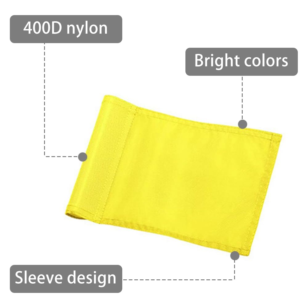 MiOYOOW – Juego de 6 banderas de golf – Banderas de repuesto para entrenamiento de campo de golf impermeable para patio trasero interior y exterior