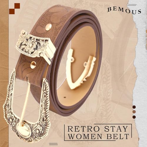 Western Belt for Women Brown Cowgirl Leather Belts4