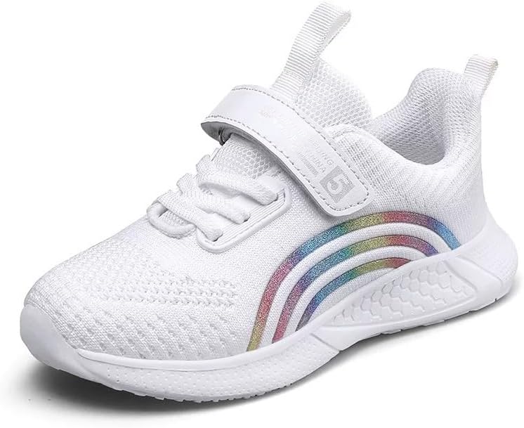 Girls Running Shoes Lightweight Kids Shoes Non-Slip Black Sneakers Comfortable Athletic School Breathable Girls Sneakers Little Big Size