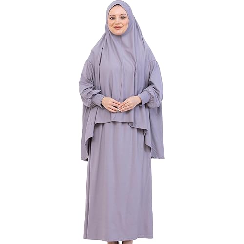 Prien Soft Prayer Dress For Women, Muslim Abaya Hijab Set, Long Turkish Cotton Praying Outfit, Islamic Clothes For Ramadan