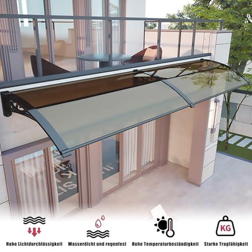 Auvent de porte d'entrée design en polycarbonate robuste - 4