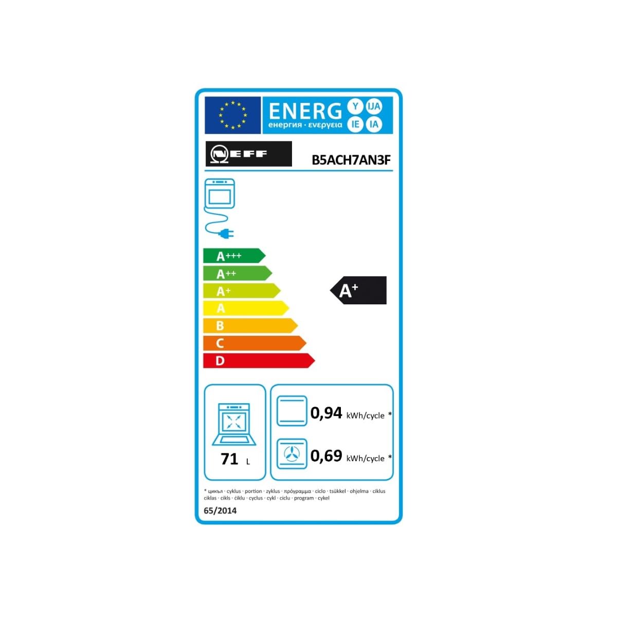 NEFF Horno pirólisis B5ACH7AN3F