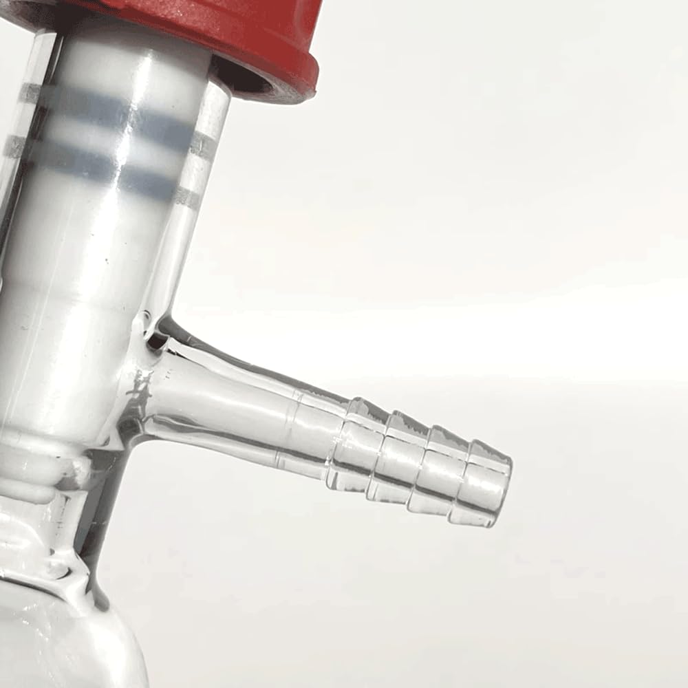 1 szt. Odporna na wysokie temperatury rurka Schlenka - 10 ml do 500 ml kolba uszczelniająca zawór próżniowy z PTFE do przechowywania rozpuszczalnika(100ml)