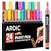 Acrylic Paint Pens for Rock Painting - Write On Anything! Paint pens for Rock, Wood, Metal, Plastic, Glass, Canvas, Ceramic and More! (24 Pack)