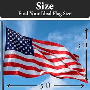American Flags for Outside 3x5 American Flag -US Flag 3x5 Heavy Duty Outdoor with Embroidered Stars and Sewn Stripes | Outdoor Flag for High Wind American Flags for Outside 3×5 American Flag US Flag 3×5 Heavy Duty Outdoor with Embroidered Stars and Sewn Stripes Outdoor Flag for High Wind
