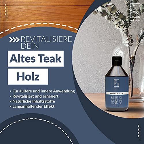 Teaköl Cura Lignum Teakholz Öl außen 500 ml Satin und Gold Finish