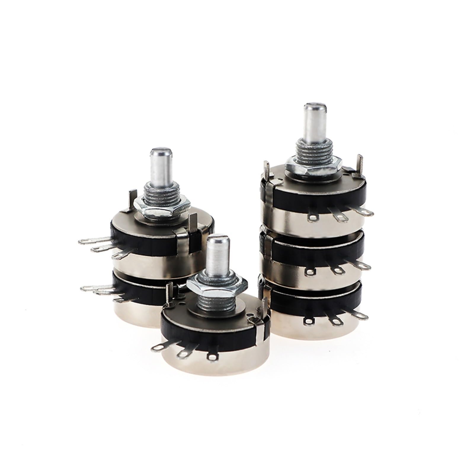 Einstellbares Potentiometer WTH118, 2 W, Dual Triple Solid State 10K2K2, 4K7220K470680K1M (B1K, Doppeltopf, + Drehknopf)