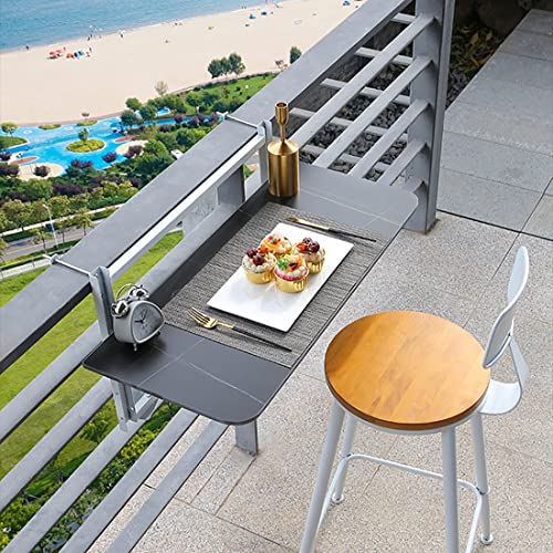 Table suspendue réglable de balcon avec installation facile et rapide