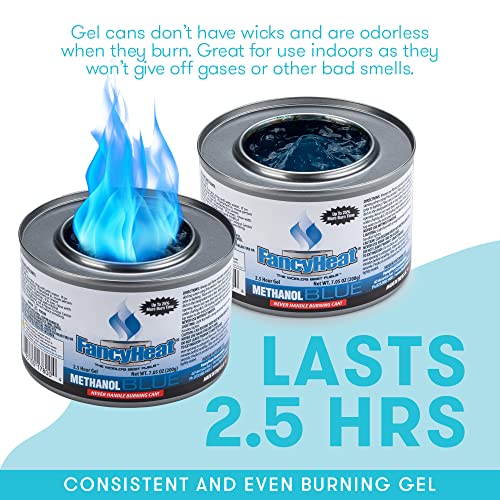 Food Warmer Gel Cans for Chafing Dish (Set of 6 Gel Warming Cans) - Food Warmers for Parties, Buffet Trays, Catering Dishes - Disposable Chafing Burners to Keep Food Warm - Best Food Heaters