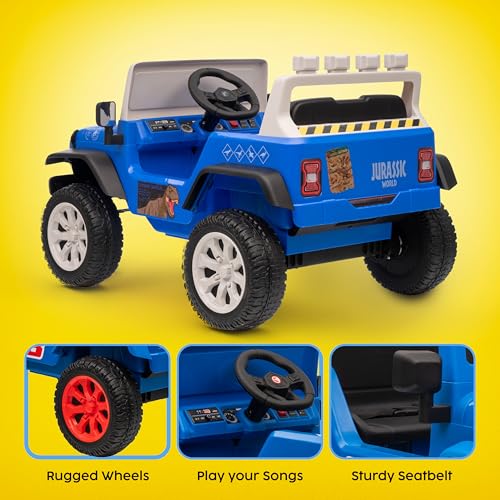 Image of Jurassic - 12V Kids Ride-On Jeep with Rechargeable Battery and LED