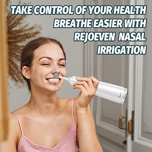 Rejoeven Nasal Irrigation,Sinus Rinse Electric Neti Pot For Nasal Congestion Relief, 4 Modes,Ipx7 Waterproof Portable Nose Cleaner With 30 Saline Packets For Travel Home #TOP5