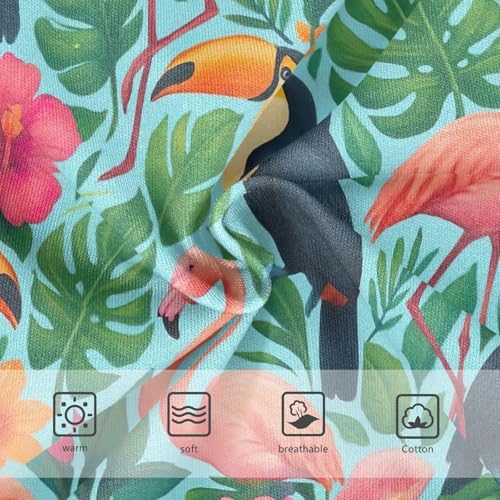 Pink Flamingos Toucan Plants Cute Panties Girl Girls Underwear Toddlers Cotton Florals Briefs Undies Kids 2t3