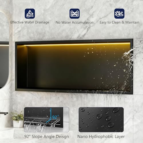 Hofuliving Shower Niche 36" X 12" RGB LED Shower Niche Insert Tile Ready by Hofuliving - Used condition - Image 7