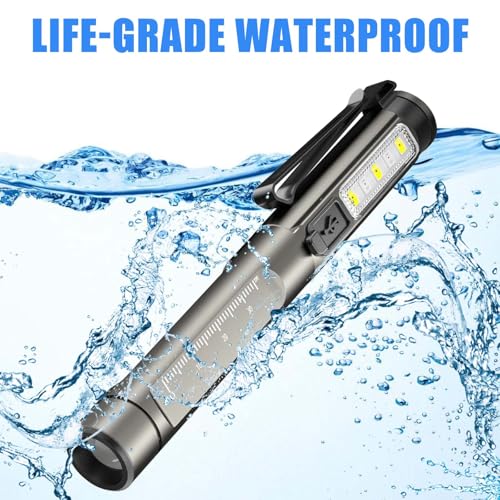 Pupillenleuchte Medizin Penlight, Diagnostikleuchte mit Seitenlichtern, LED Stiftlampe für Krankenschwestern und Ärzte