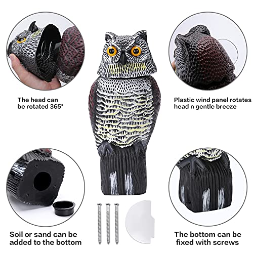 Fake Plastic Owl Bird, Garden Owl Statue,Can Repel