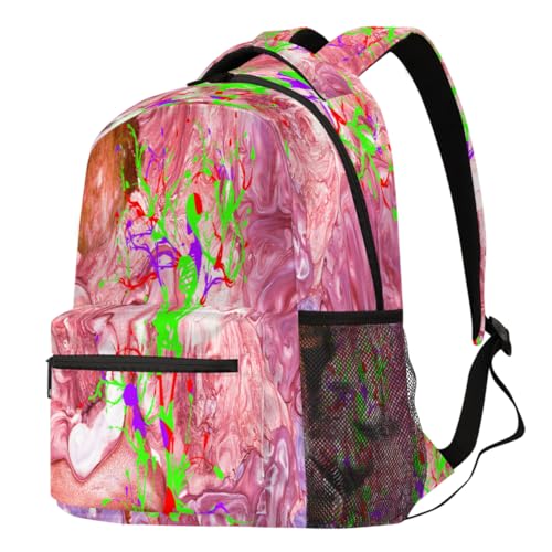 Sac à dos en marbre pour ordinateur voyage école randonnée homme femme grand