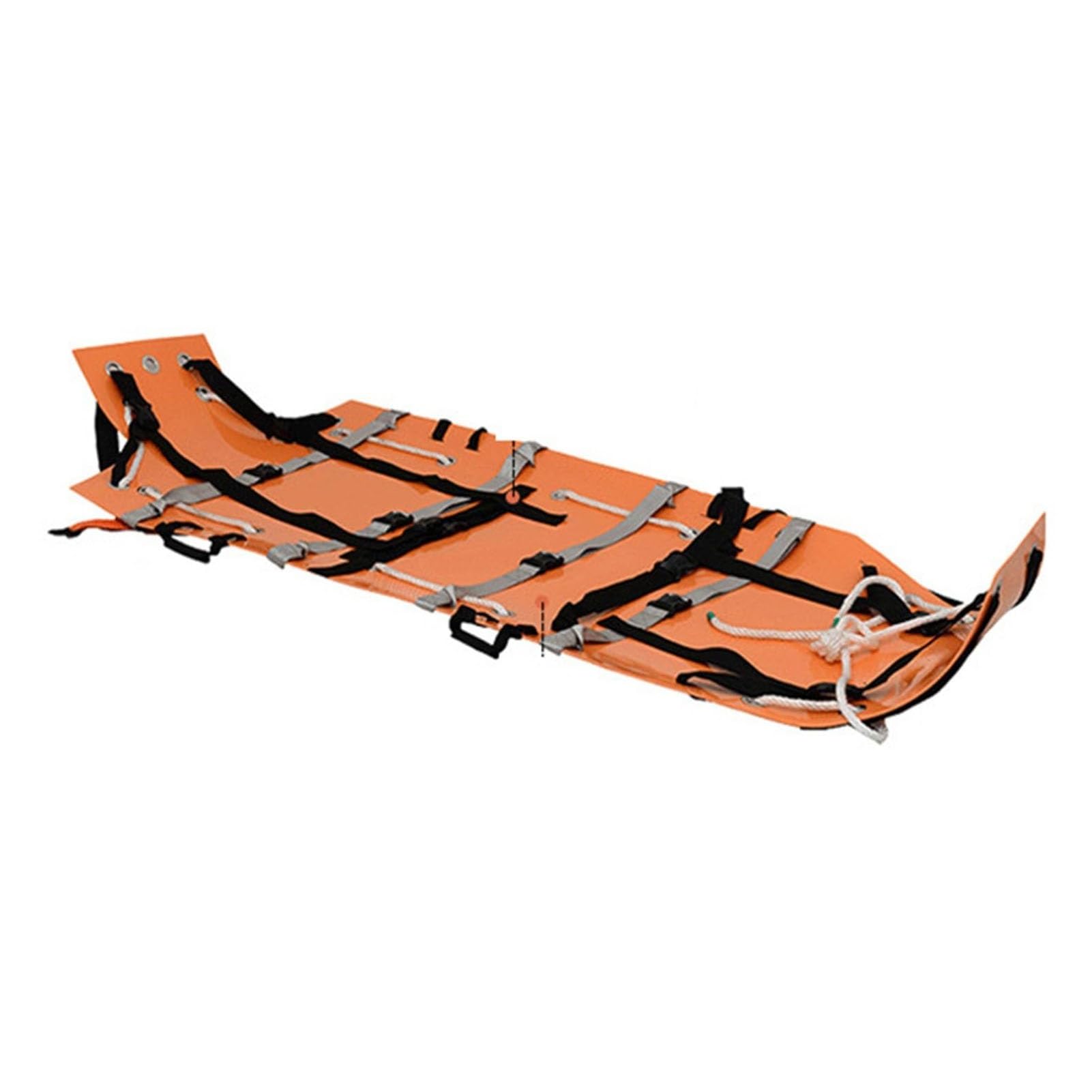 SGKOMN Medical Stretcher, Portable Soft Stretcher for Emergency Rescue Patient, Outdoor Lifesaving, Medical Emergency Stretcher, Rescue and Firefighting, Multiple Straps, Orange